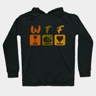 Wine Turkey Family Thanksgiving Hoodie